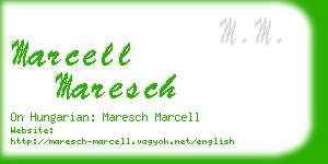 marcell maresch business card